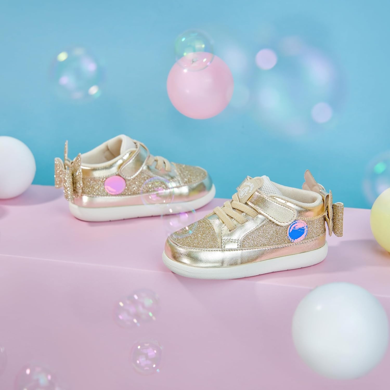 image:imageFelix amp Flora Toddler Girls Running Shoes Sports Sneakers Princess Casual Glitter ShoesBns01gold