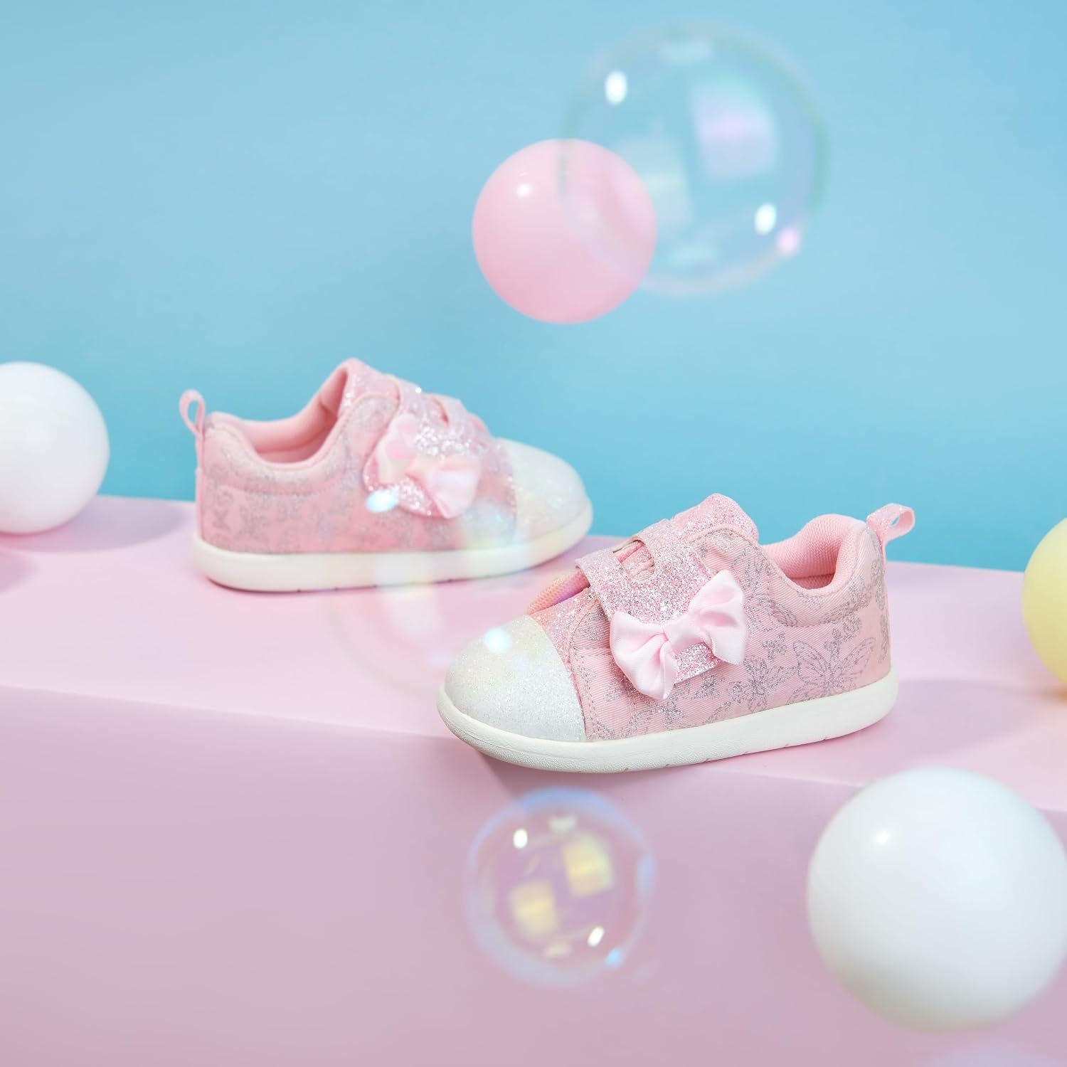 image:imageFelix amp Flora Toddler Girls Running Shoes Sports Sneakers Princess Casual Glitter ShoesBns02pink