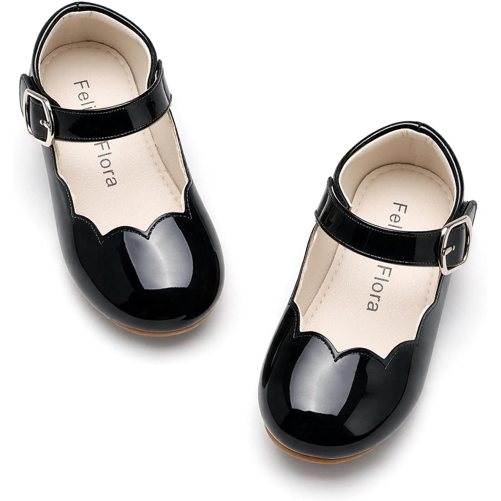 image:imageFelix amp Flora Toddler Flower Girl Dress Shoes Baby Girl Ballet Mary Jane Flats for Party School WeddingB902pl Black