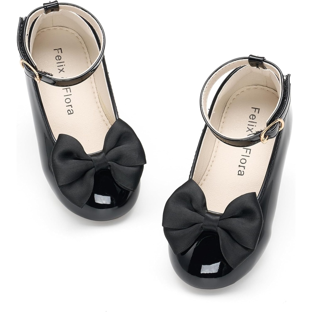 image:imageFelix amp Flora Toddler Flower Girl Dress Shoes  Baby Girl Ballet Mary Jane Flats for Party School WeddingBf31pl Black