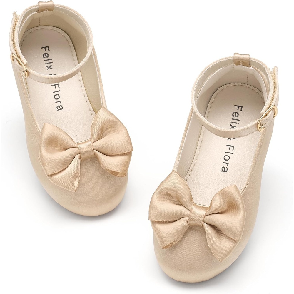 image:imageFelix amp Flora Toddler Flower Girl Dress Shoes  Baby Girl Ballet Mary Jane Flats for Party School WeddingBf32dark Nude