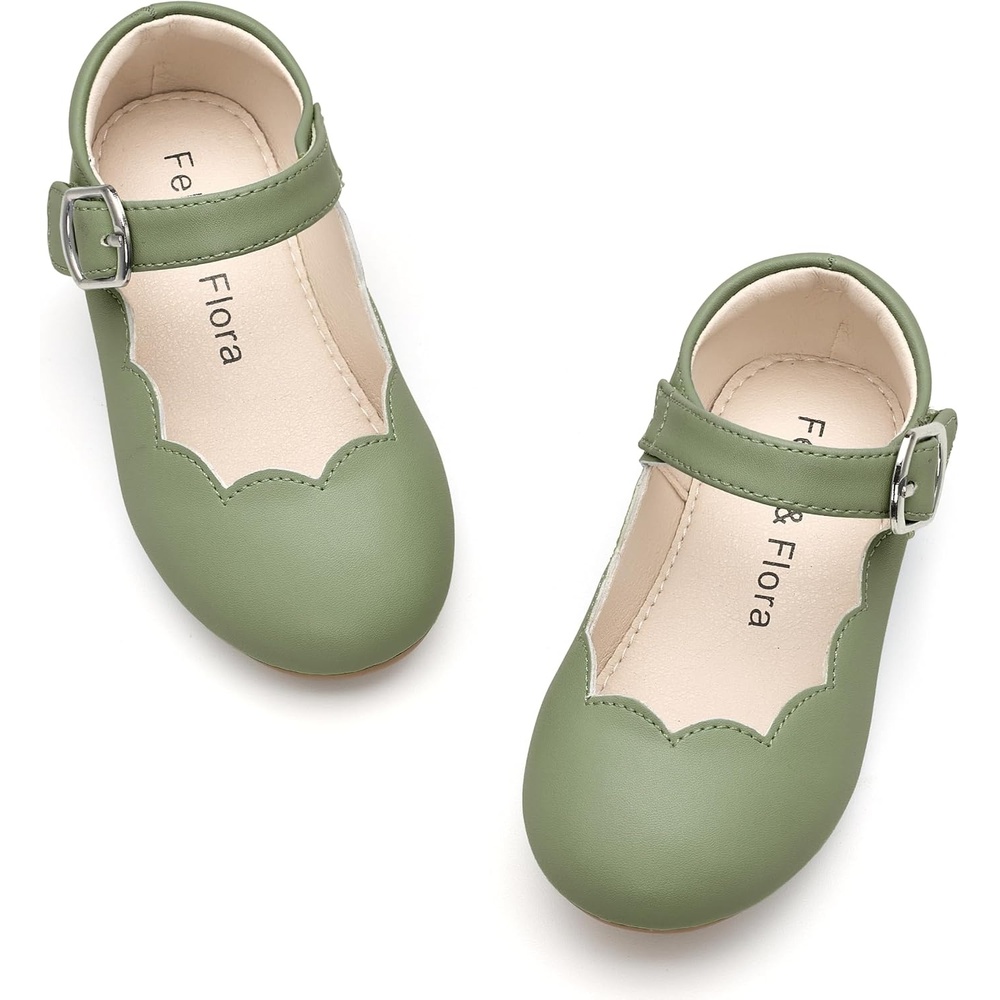 image:imageFelix amp Flora Toddler Flower Girl Dress Shoes  Baby Girl Ballet Mary Jane Flats for Party School WeddingSpring Green