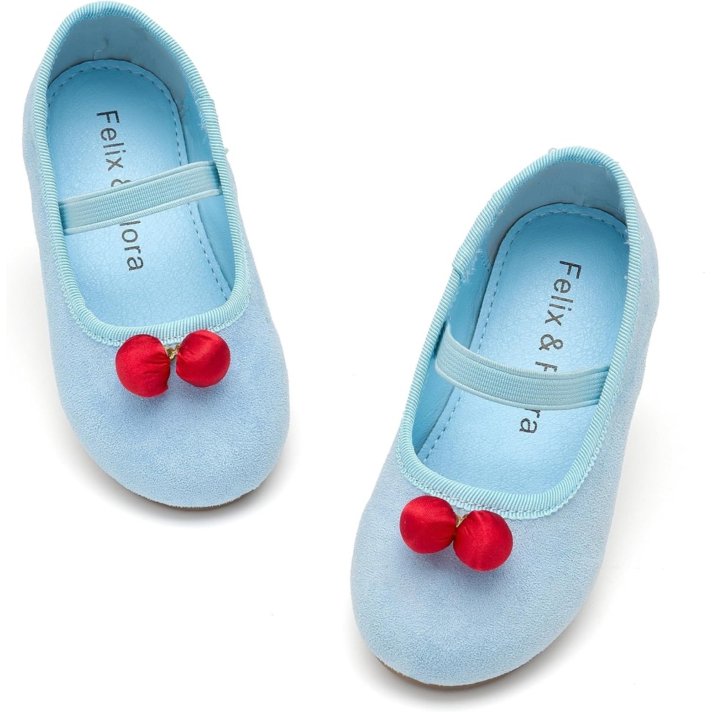image:imageFelix amp Flora Toddler Flower Girl Dress Shoes  Girl Ballet Flats Party School Shoes WeddingBf33blue