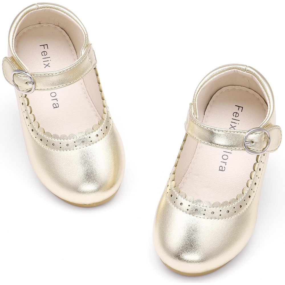 image:imageFelix amp Flora Toddler Girl Dress Shoes  Flower Girl Ballet Flats School Wedding PartyBf19bright Gold