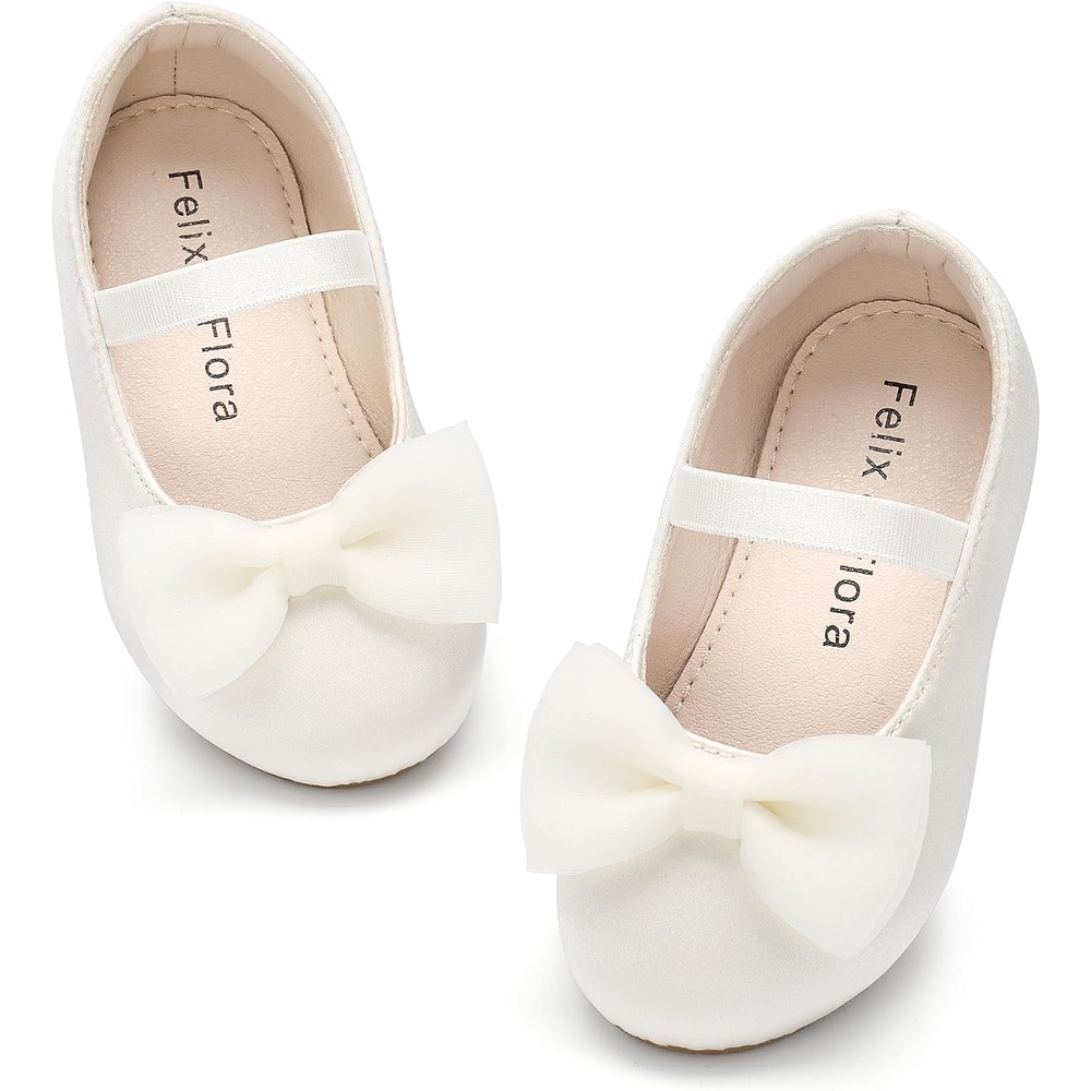 image:imageFelix amp Flora Toddler Girl Dress Shoes Flower Girl Ballet Flats School Wedding PartyBf34ivory White