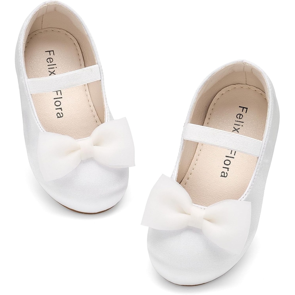 image:imageFelix amp Flora Toddler Girl Dress Shoes Flower Girl Ballet Flats School Wedding PartyBf34pearl White