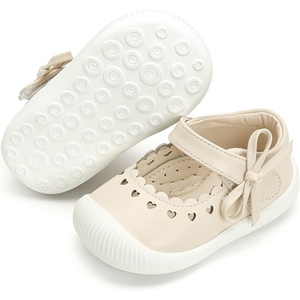 Felix & Flora Soft Sole Baby Dress Shoes – Infant Baby Walking Shoes Moccasinss Rubber Sole Crib Shoes(Byb06-beige)