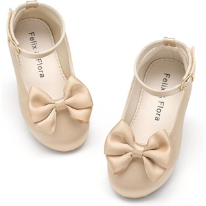 Felix & Flora Toddler Flower Girl Dress Shoes – Baby Girl Ballet Mary Jane Flats for Party School Wedding(Bf32-dark Nude)