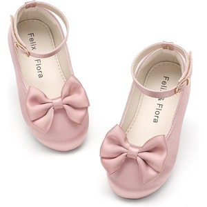 Felix & Flora Toddler Flower Girl Dress Shoes – Baby Girl Ballet Mary Jane Flats for Party School Wedding(Bf32-pink)