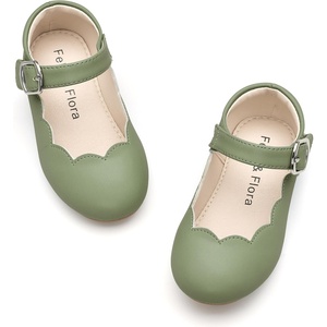 Felix & Flora Toddler Flower Girl Dress Shoes – Baby Girl Ballet Mary Jane Flats for Party School Wedding(Spring Green)