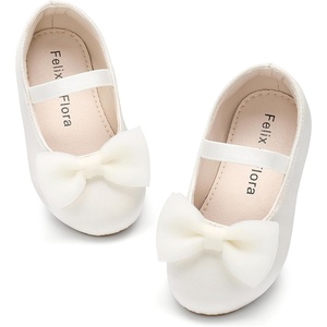 Felix & Flora Toddler Girl Dress Shoes – Flower Girl Ballet Flats School Wedding Party(Bf34-ivory White)