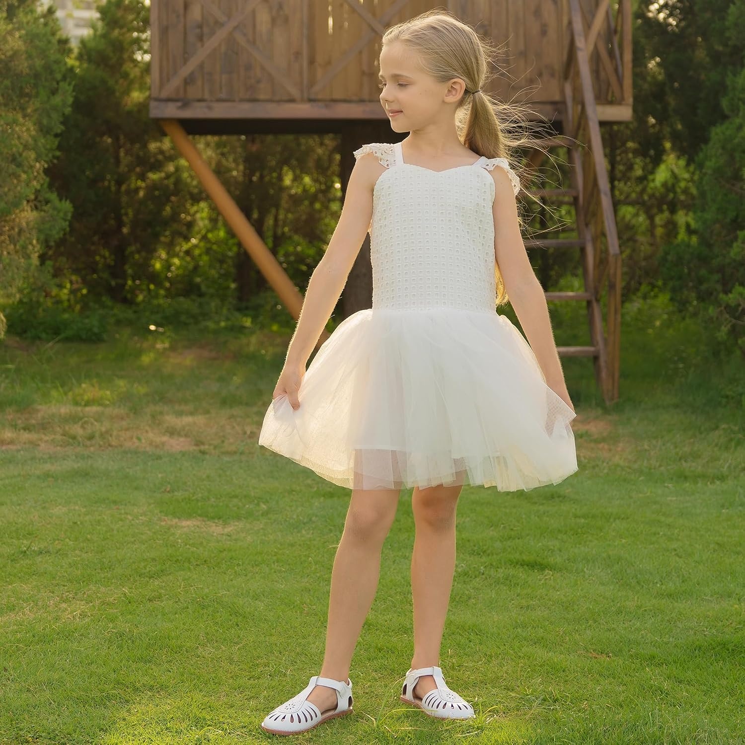 image:imageFelix amp Flora Toddler Girls Sandals Soft Rubber Princess Flat Shoes Flower Girl ShoesBc289white