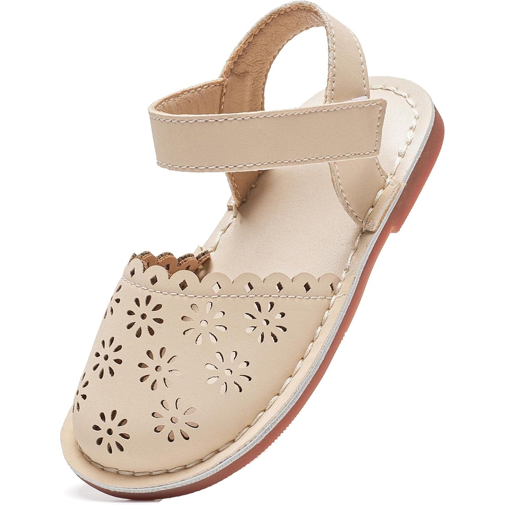 image:imageFelix amp Flora Toddler Girls Sandals Soft Rubber Princess Flat Shoes Flower Girl ShoesBc299apricot