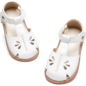Felix & Flora Toddler Girls Sandals Soft Rubber Princess Flat Shoes Flower Girl Shoes(Bc311-white)