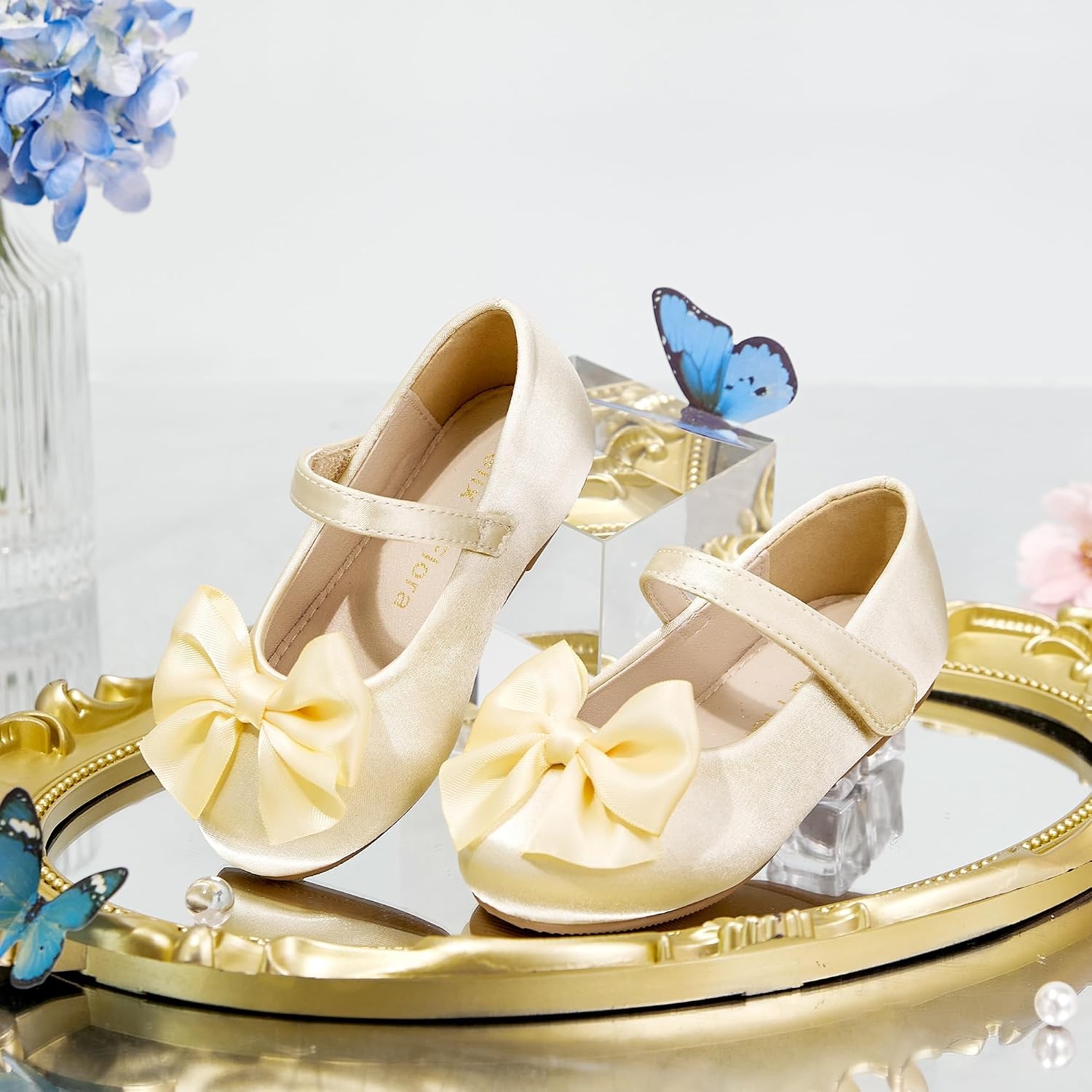 image:imageFelix amp Flora Toddler Flower Girl Dress Shoes Girl Ballet Flats Party School Shoes WeddingB904champagne Gold