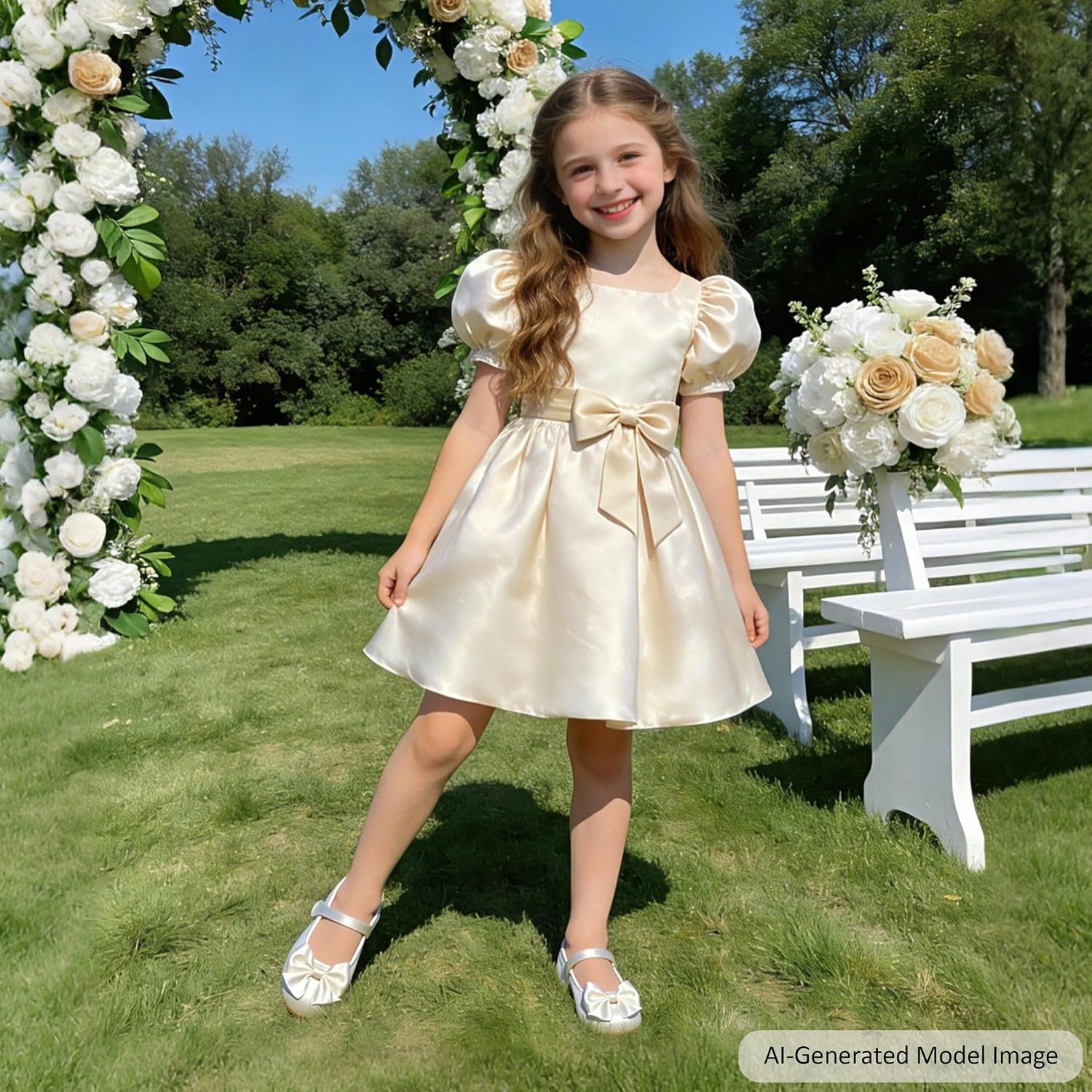 image:imageFelix amp Flora Toddler Flower Girl Dress Shoes Girl Ballet Flats Party School Shoes WeddingB904ivory White