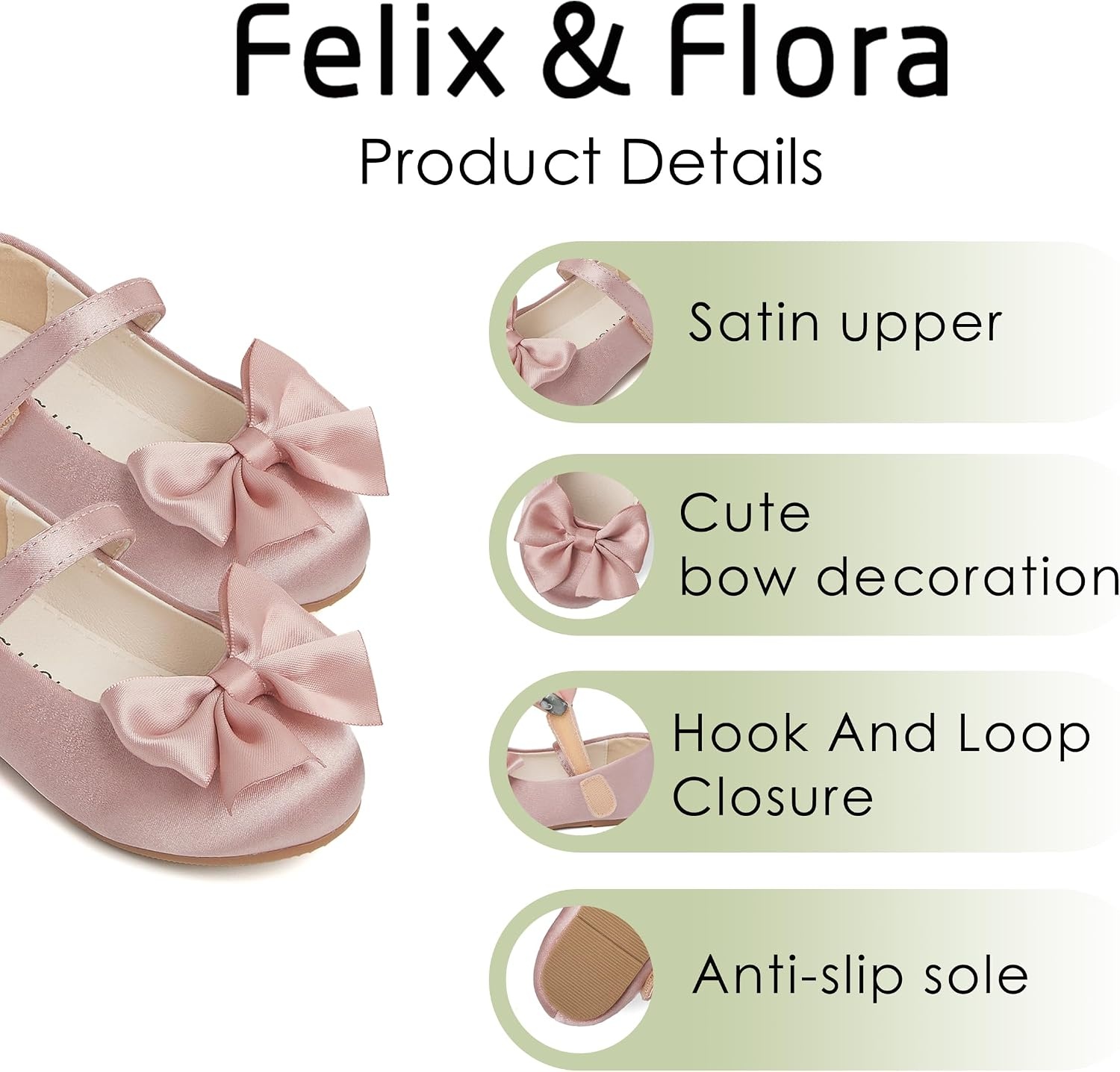 image:imageFelix amp Flora Toddler Flower Girl Dress Shoes Girl Ballet Flats Party School Shoes WeddingB904pink