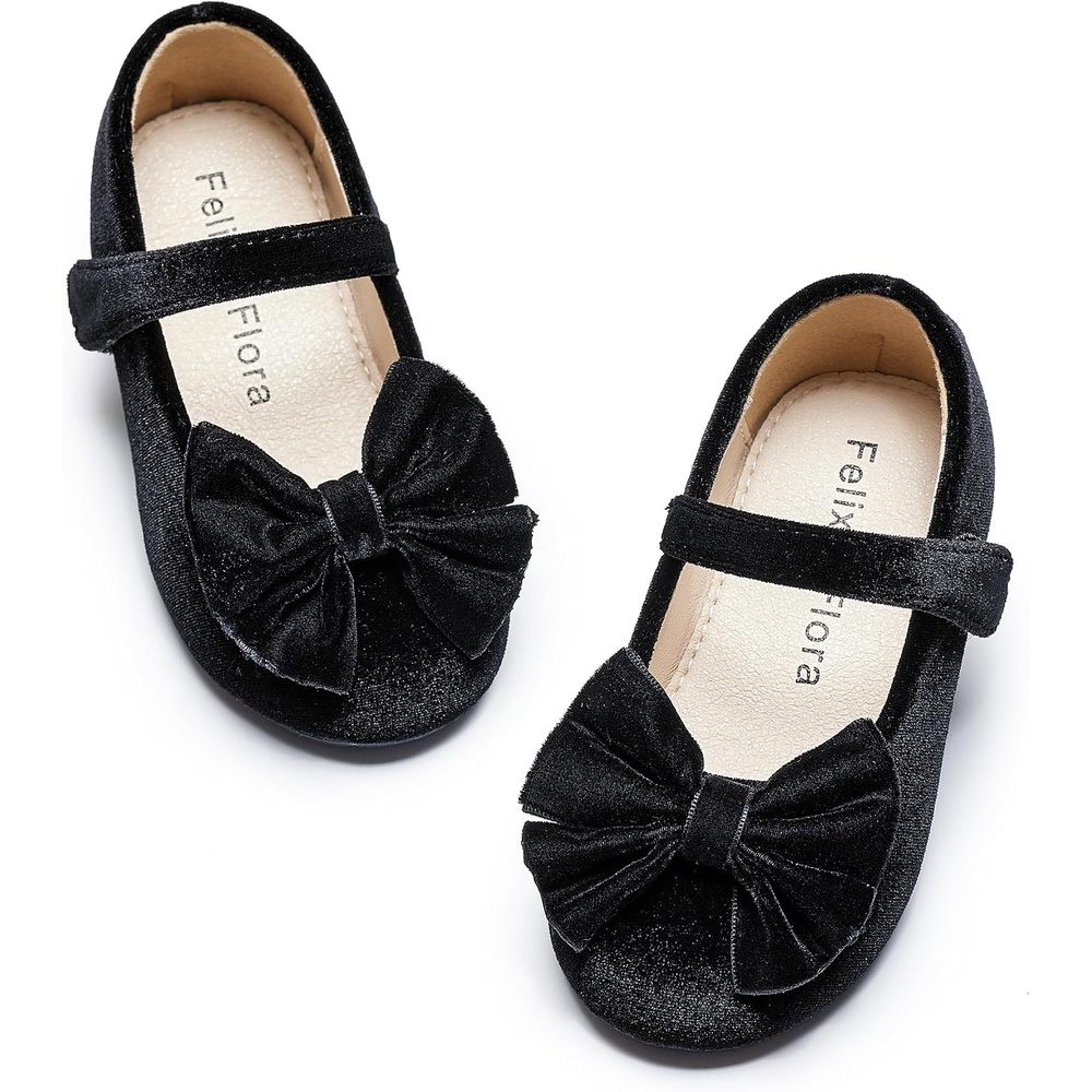 image:imageFelix amp Flora Toddler Flower Girl Dress Shoes Girl Ballet Flats Party School Shoes WeddingB904velvet Black