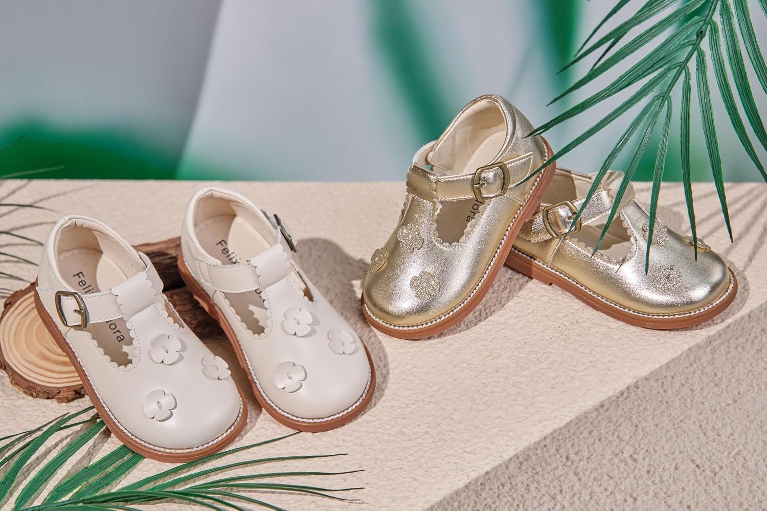 image:imageFelix amp Flora Toddler Girl Mary Jane Dress Shoes School Oxford Flats for Girl Party ShoesB436beige